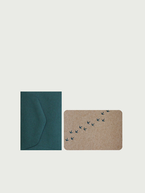 Le Typographe Mini Card Huellas de pájaros