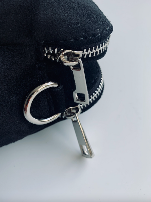 AIRE goods Suede cross-body zipper bag