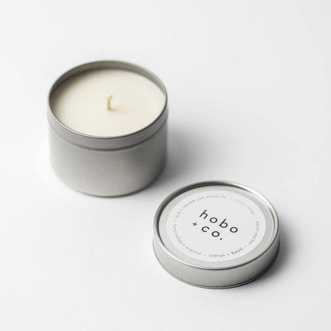 Hobo + Co Travel tin candle Citrus and Basil