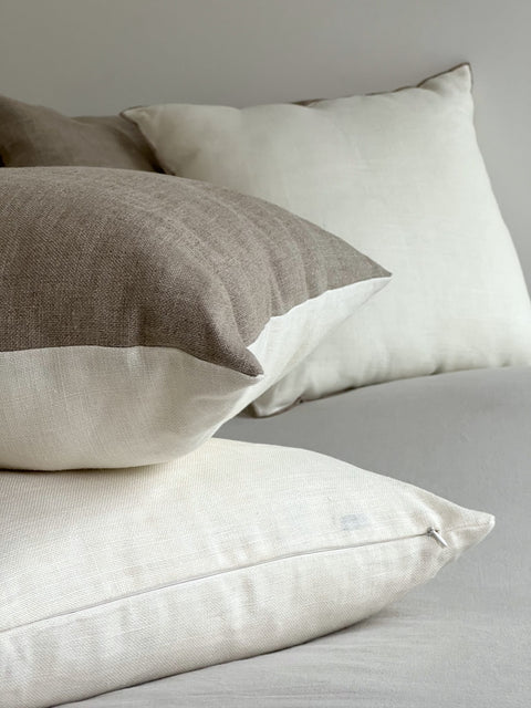 O cactuu White linen cushion cover