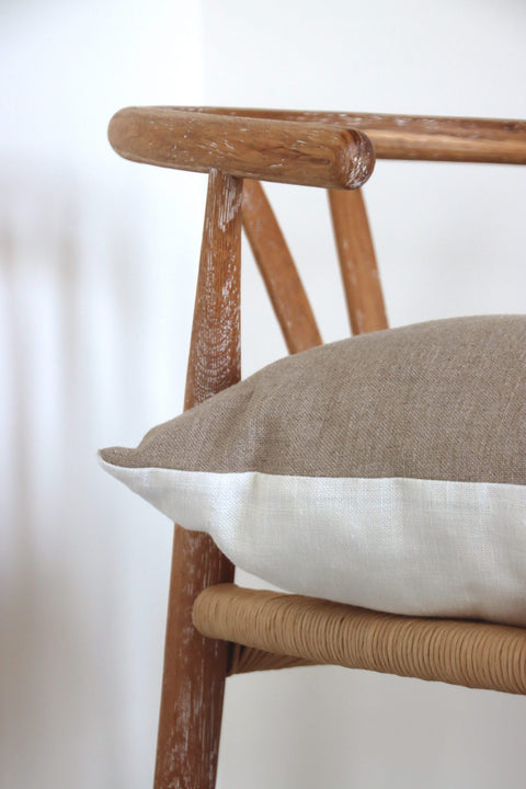 O cactuu Two-tone linen cushion cover