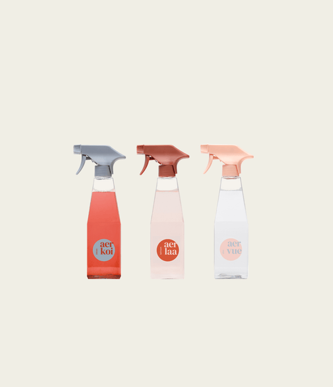 AER Organic kitchen, bathroom and glass cleaner trio
